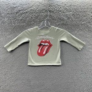 Rolling Stones Graphic T-Shirt Baby Boys Size 18 Months Green Graphic T-Shirt